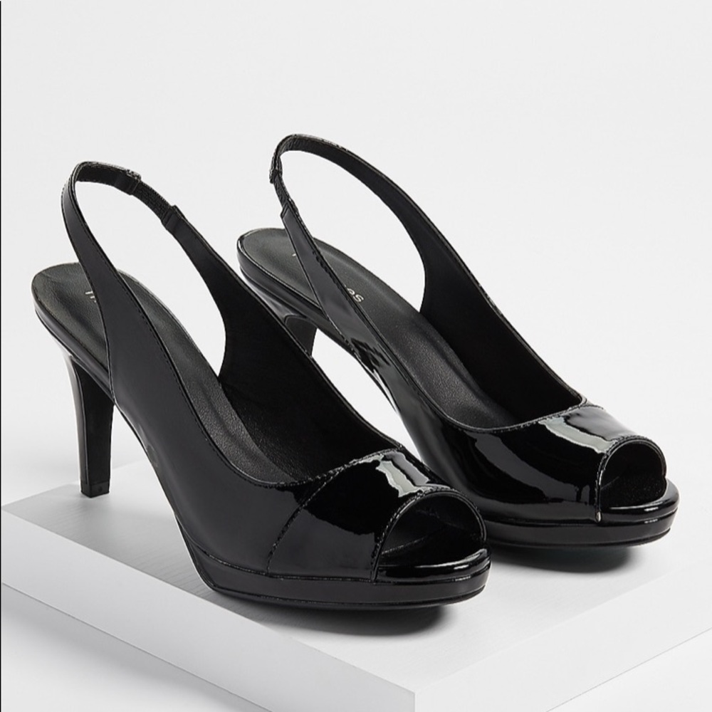 Maurice’s Nadia peep-toe sling back heel